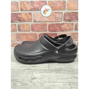 Crocs Bistro Work Clogs Slip Resistant Shoes Men's Size 11 Black 10075-001